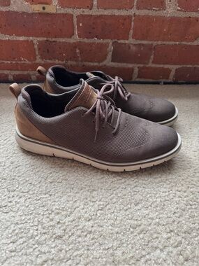 Mark Nason Men's Knit Lace-Up Sneakers w/ Brown and Tan Accents
